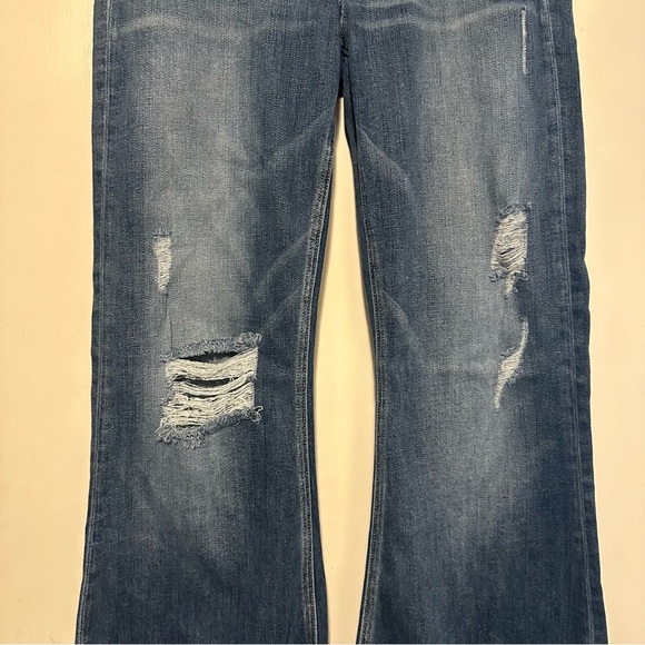 McGuire Majorelle Flare jeans Oceana distressed raw hem size 28 - Picture 2 of 10